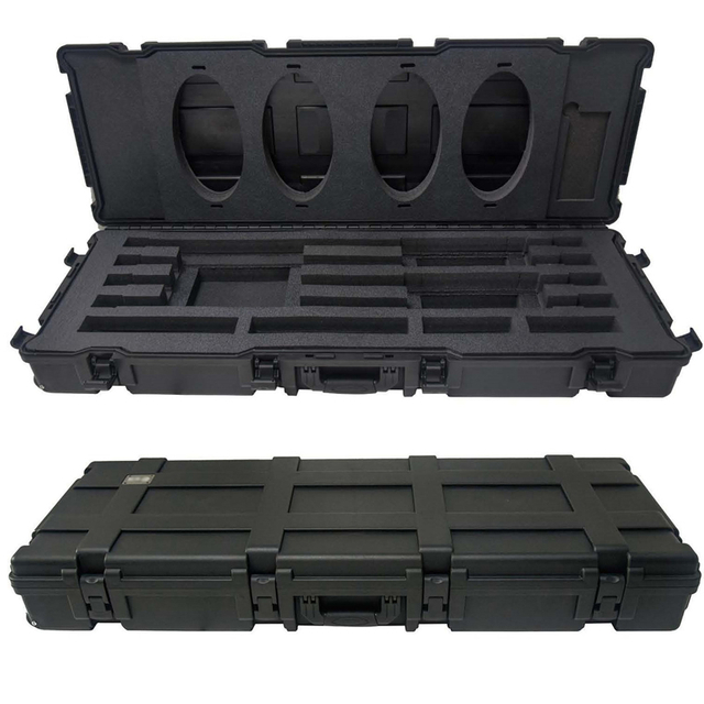 حافظة طويلة لتلسكوب براميل احيطية مدمجة ومستطيلة الشكل